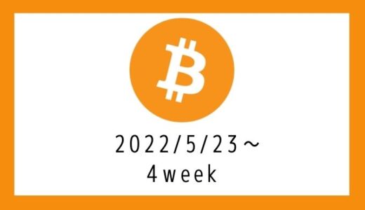 【ビットコイン】ガチホ投資：運用4週目は-3,149円でした（2022年5月23日週）